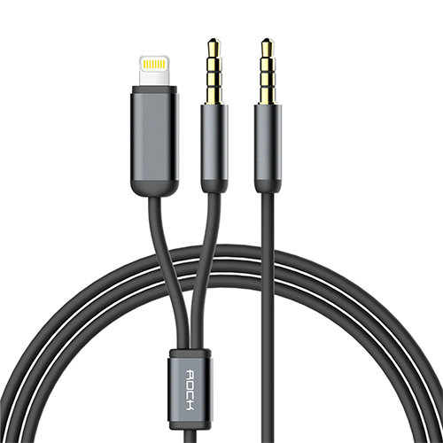 Cable de Audio Carga IOS y Android Aux 3.5mm 2 en 1 Rock Prophone