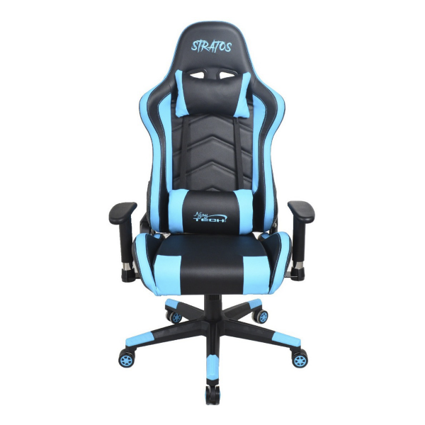 Silla Gamer Stratos Njoytech 2d 180° Negro Azul