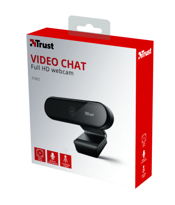 Webcam Trust Tyro Usb Full HD Negro - Imagen 3