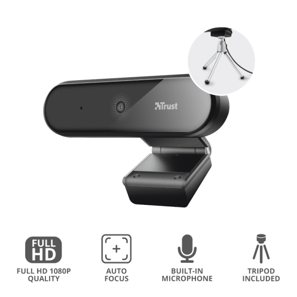 Webcam Trust Tyro Usb Full HD Negro - Imagen 7