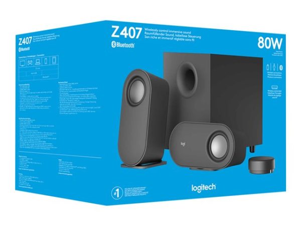 Parlantes Logitech Z407 Bluetooth Subwoofer Negro - Imagen 3