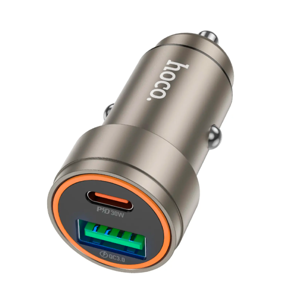 cargador de auto dual usb tipo c hoco z57a glorious + cable tipo c (copia)