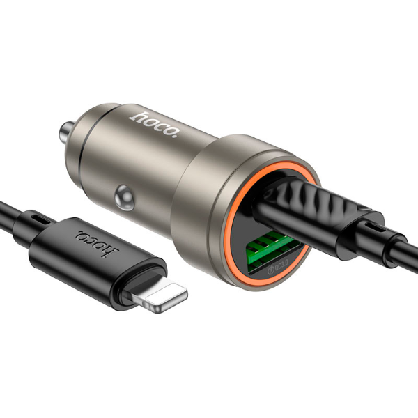 cargador de auto dual usb tipo c hoco z57a glorious + cable tipo c (copia)